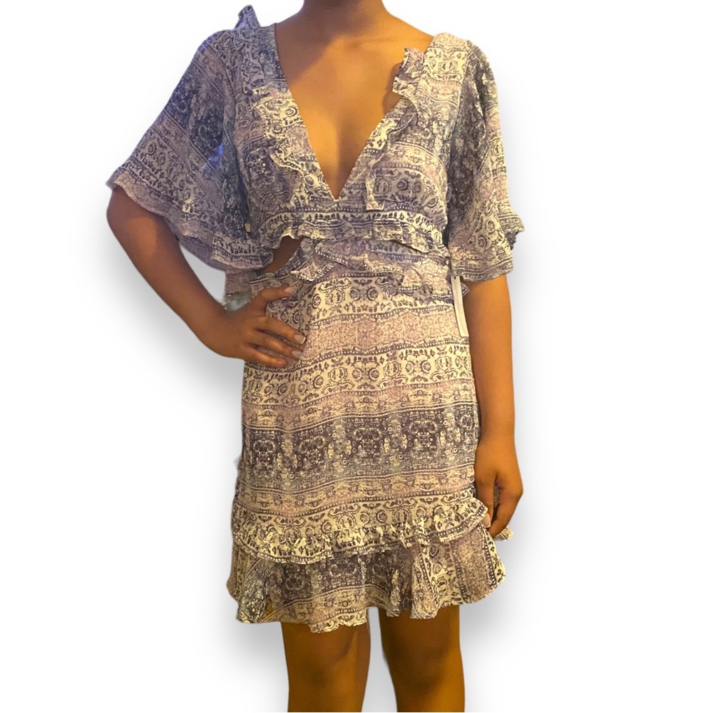 Olivaceus Floral Cut Out Mini Dress Women’s L